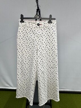 Peace Love World Cropped Raw Edge Jeans